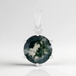 Pendentif en argent et Agate mousse