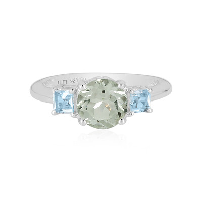 Anello in argento con Ametista Verde