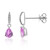 Boucles d'oreilles en or et Saphir parme (CIRARI)