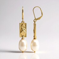 Orecchini in argento con Perla d'Acqua Dolce Bianca