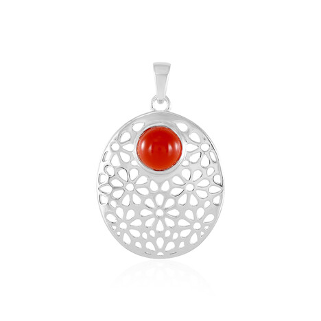 Red Onyx Silver Pendant