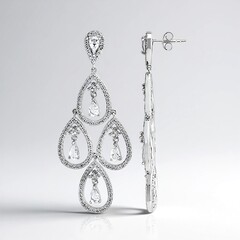 Orecchini in argento con Topazio Bianco