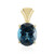 Ciondolo in oro con Topazio Blu Londra