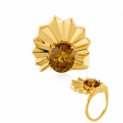 Bague en argent et Zircon jaune (SAELOCANA)