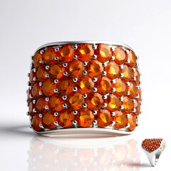 Anello in argento con Citrino Madeira (de Melo Essence)
