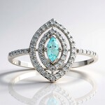 Anello in oro con Tormalina Paraíba Brasiliana (AMAYANI)