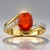 Anello in oro con Opale di Fuoco Messicano AAA