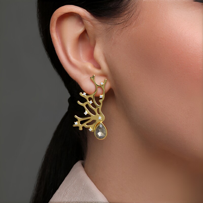 Orecchini in argento con Labradorite (SAELOCANA)