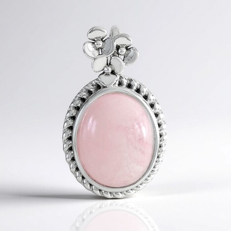Ciondolo in argento con Morganite del Madagascar