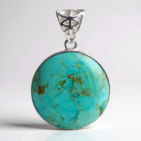 Ciondolo in argento con Turchese Kingman Mohave Blu (Jones Lee)