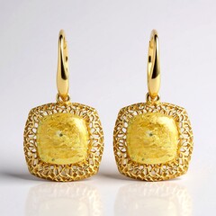 Orecchini in argento con Ambra Baltica Limone (dagen)