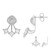 Zilveren oorbellen met witte kwartskristallen (TPC)