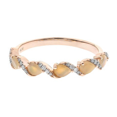 Anillo en oro con Ópalo Welo AAA