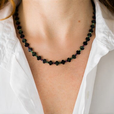 Collar en plata con Rubí Zoisite