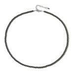 Collar en plata con Hematita negra