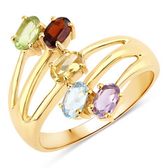 Anillo en plata con Amatista de Zambia