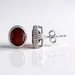 Orecchini in argento con Granato Essonite (de Melo Essence)