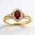 Anello in oro con Rubino Mozambico AAA