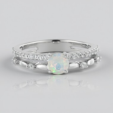 Welo-Opal-Silberring