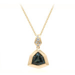 Collar en oro con Topacio azul de Londres (CIRARI)