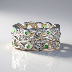 Anello in argento con Tsavorite della Tanzania (de Melo Essence)