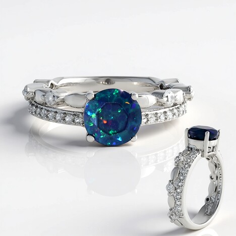 Anello in argento con Opale Mezezo