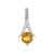 Citrine Silver Pendant