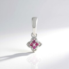 Ciondolo in argento con Rodolite