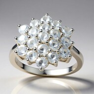 Anillo en plata con Danburita