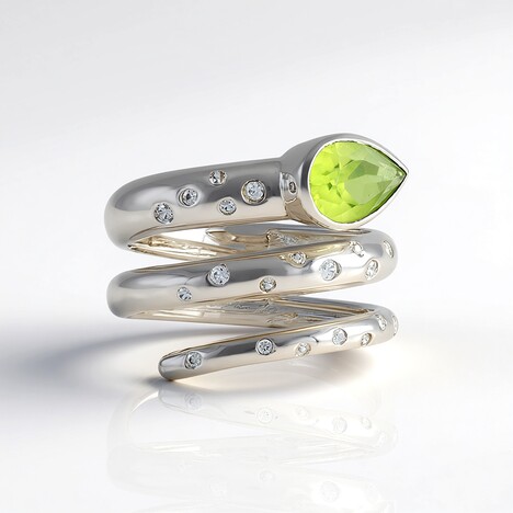 Anello in argento con Peridoto (de Melo Essence)
