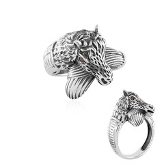 Anillo en plata con Diamante rojo I3