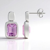Orecchini in argento con Kunzite (Pallanova)