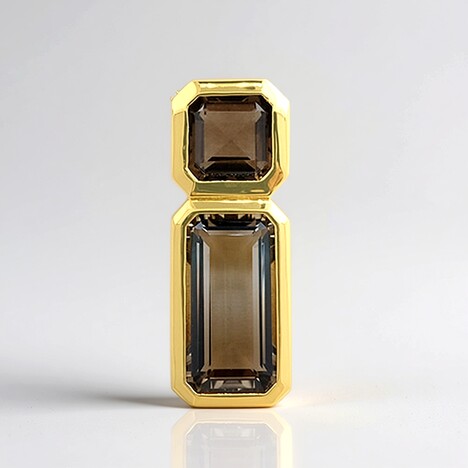 Ciondolo in argento con Quarzo Bicolore (MONOSONO COLLECTION)