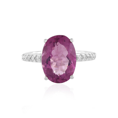 Zilveren ring met een Roze Fluoriet