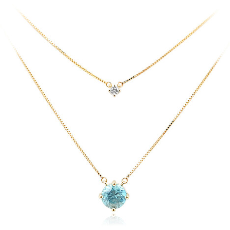 Collar en oro con Zircón de Ratanak Kirí (de Melo Gold)