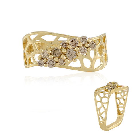 Anillo en plata con Diamante champán I2 (Ornaments by de Melo)