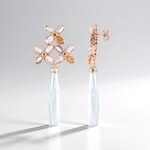 Orecchini in argento con Calcedonio Bianco (KM by Juwelo)