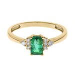14K AAA Zambian Emerald Gold Ring (CIRARI)