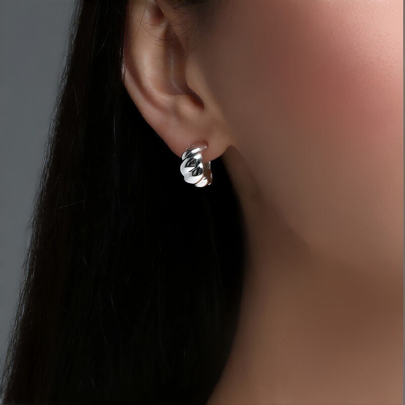 Pendientes en plata (Joias do Paraíso)