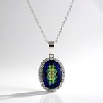 Collana in argento con Quarzo Mistico Blu