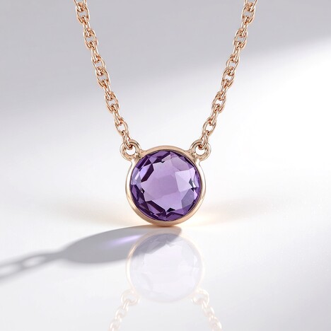 Collana in argento con Ametista Rose de France (Adela Silber)