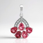 Ciondolo in argento con Tormalina Rosa Brasiliana (Pallanova)