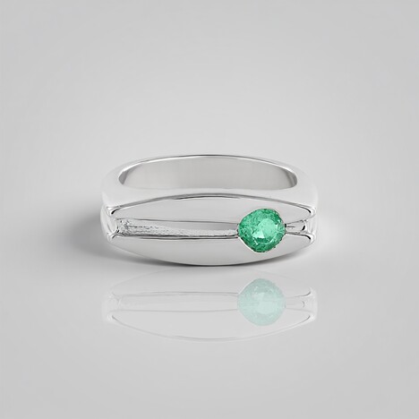 Anello in argento con Smeraldo Russo