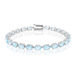 Bracciale in argento con Topazio Blu Cielo