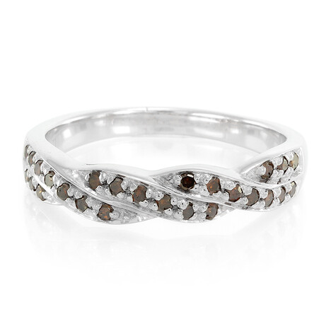 Zilveren ring met Fancy diamanten