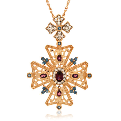 Collier en argent et Grenat Rhodolite (Dallas Prince Designs)