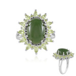 Kanadische Jade-Silberring