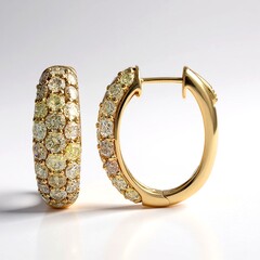Orecchini in oro con Diamante Fancy SI2