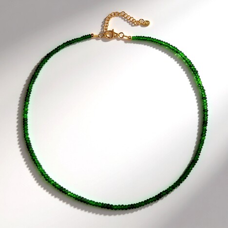 Collana in argento con Diopside Russo