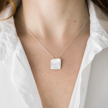 Ciondolo in argento con Zircone (MONOSONO COLLECTION)